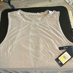 Reebok racer back tank. Size L. Silver gray. NWT